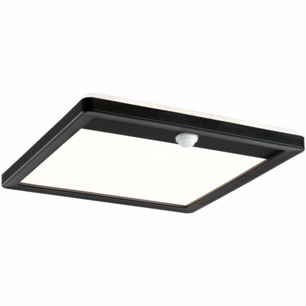 Paulmann LED-Outdoor-Leuchte Lamina eckig 230 V mit PIR-Sensor Schwarz