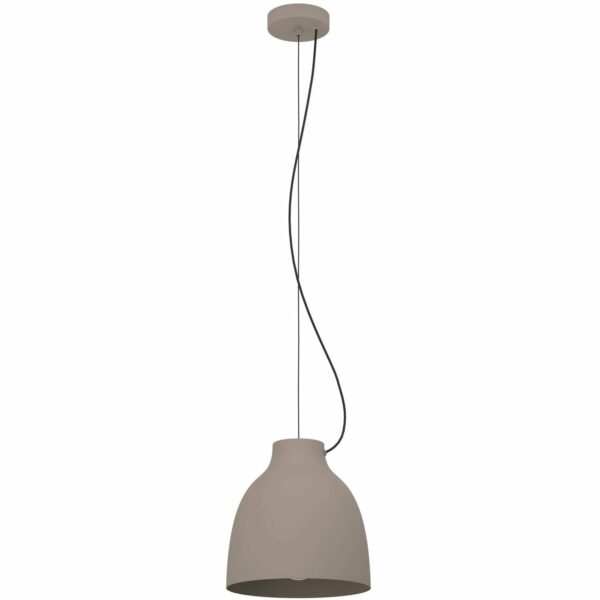 Eglo Pendelleuchte Camasca 1-flammig Ø 28 cm x 110 cm Taupe