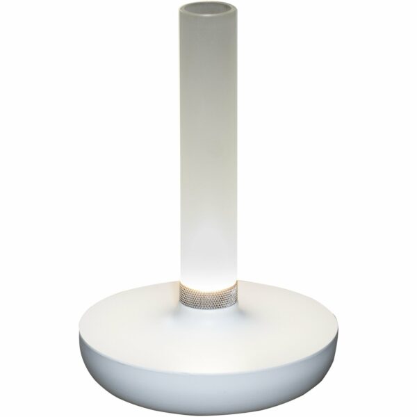 Konstsmide LED-Akku-Vase Biarritz Weiß ø 13
