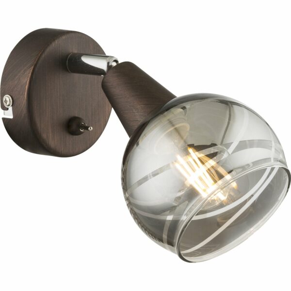 Globo LED-Spot Isla Broze-Rauch 1-flammig