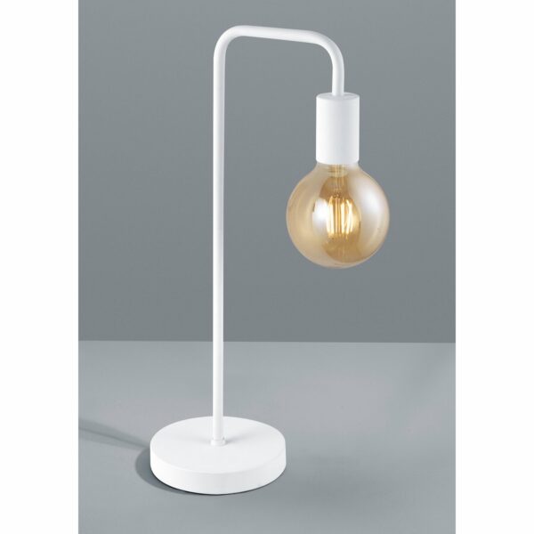 Schreibtischlampe Diallo Weiß matt 1-flammig E27