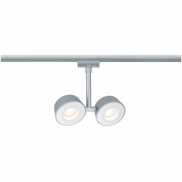 Paulmann URail LED Spot Double Pellet 2x4W Chrom matt/Weiß dimmbar