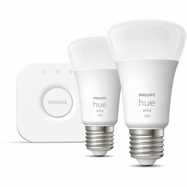 Philips Hue LED-Leuchtmittel E27 White 2er-Starter-Set 2x1055 lm