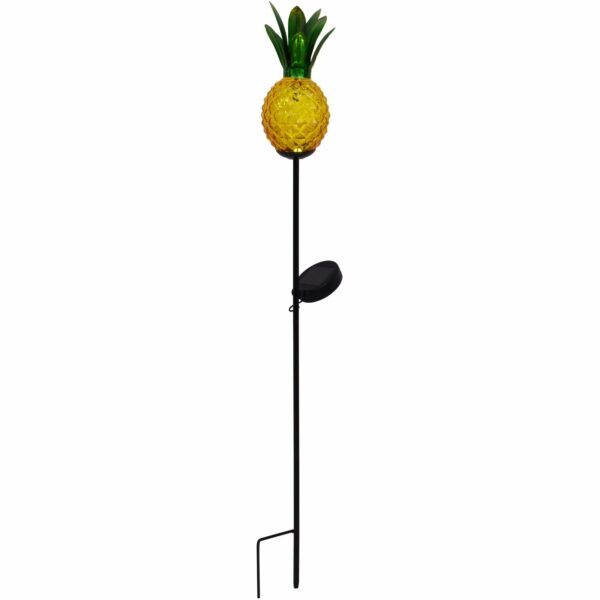 Näve LED-Solar-Erdspieß Ananas Orange 81 cm