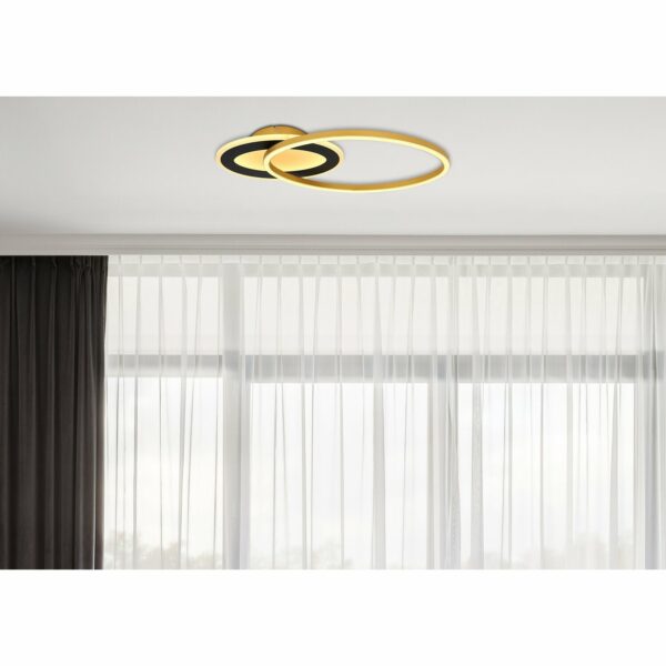 Globo LED-Deckenleuchte Silla I 1-flammig Schwarz matt 530 x 235 x 70 mm