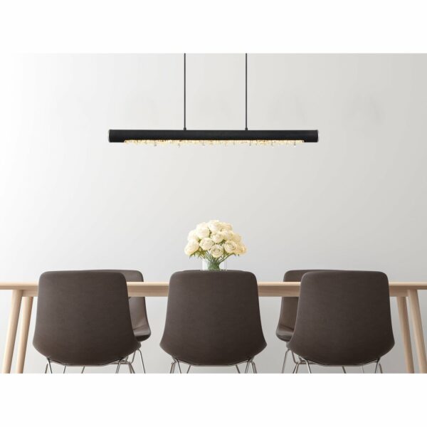 Globo LED-Pendelleuchte Felicitas 1-flammig Nickel matt 1000 x 80 x 1500 mm