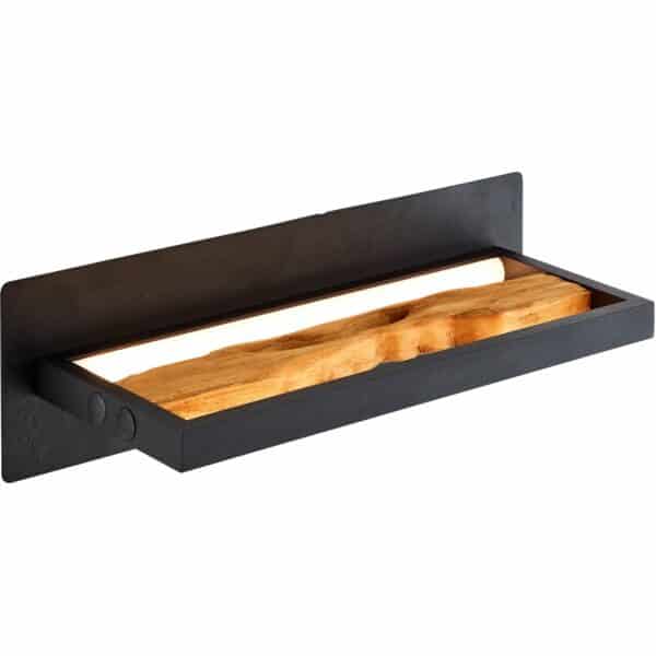 Brilliant LED-Wandleuchte Chaumont 35 cm Schwarz und Holz