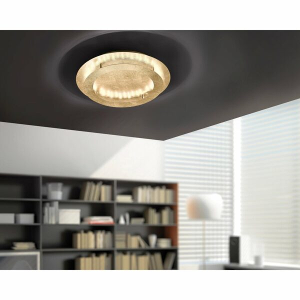 Paul Neuhaus LED-Deckenleuchte Nevis Gold Ø 50 cm