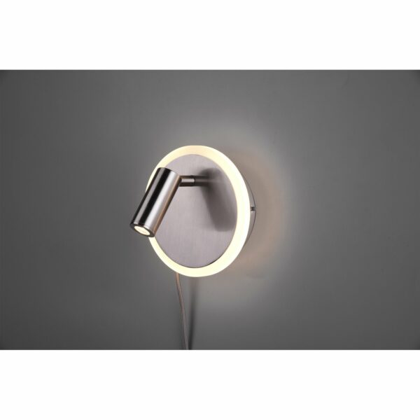 Trio LED-Wandleuchte Jordan Nickel Matt Metall