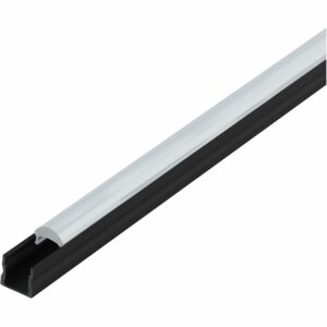 Eglo Alu LED-Aufbauprofil Schwarz mit Linse Diffuser Transp. Profil 3 L: 2000 mm