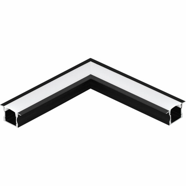 Ego Alu Eckverbinder für LED-Einbauprofil 2 Schwarz Corner Connector