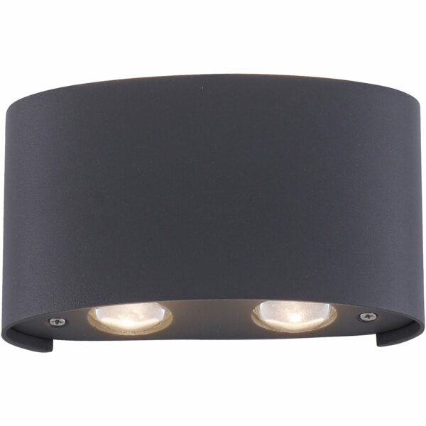 Paul Neuhaus LED-Wandleuchte Carlo 2-flammig Anthrazit 13 cm x 8 cm